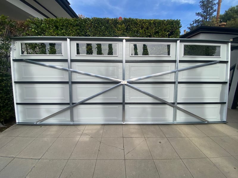 Garage door panel work in progress